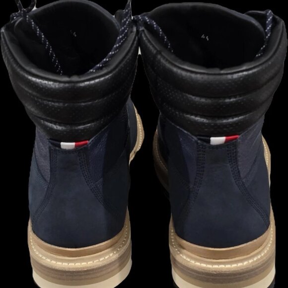$875- Moncler Peka Men's Navy Padded Collar Round Toe Lace Up Hiking Boots-44/11 - Picture 5 of 11